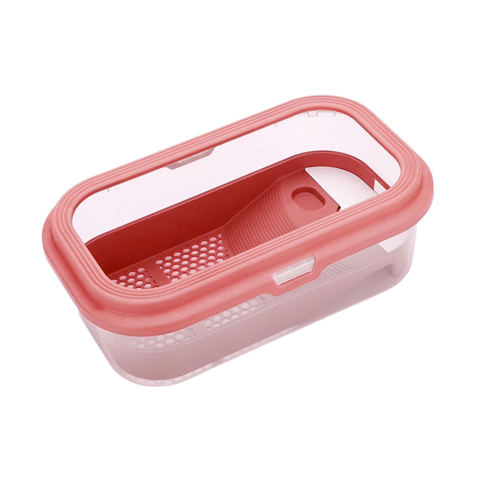 oshhni Small Turtle Tank Habitat with Breeding Hatching Area Case Indoor Decor M pink