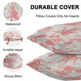 thumbnail image 6 of Outdoor Waterproof Pillow Covers Pack of 2, Red Coastal Starfish Shell Coral Seahorse Ocean Vintage Decorative Throw Pillowcases Cushion Covers for Garden Patio Tent Sofa Couch, 20x20 inch, 6 of 8