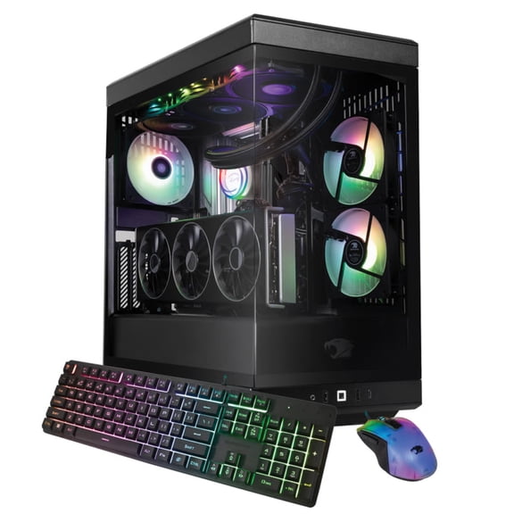 iBUYPOWER HYTE Y40 Gaming PC Desktop - AMD Ryzen 7 9800X3D, AMD Radeon RX 9070XT 16GB, 32GB DDR5 RGB RAM, 1TB NVMe SSD_Y40BA7R97XT03