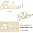 thumbnail image 2 of Believe Wood Sign Cutout Wooden Letter Sign DIY Block Words Sign for Wreath Door Hanger Wall Art Decoration 8.3" x 4.7" DIY, 2 of 8