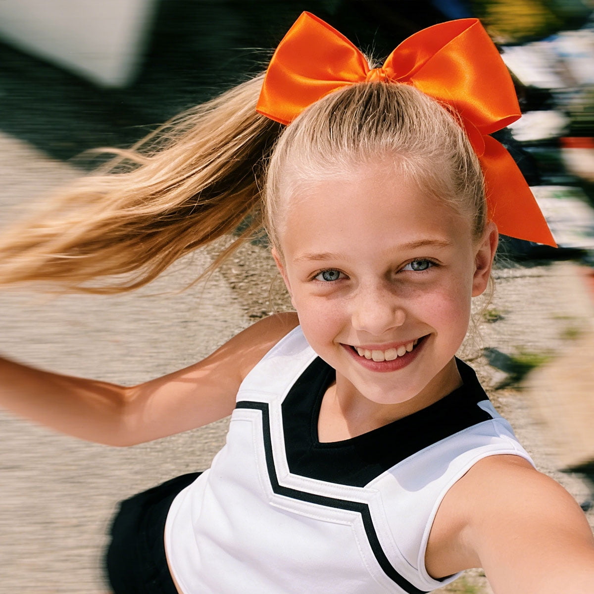 JoyBowie 48pcs Orange Satin Hair Bows Bright Orange Bows for Girls Suitable for Fall Parties DIY Crafts Daily Hairstyling