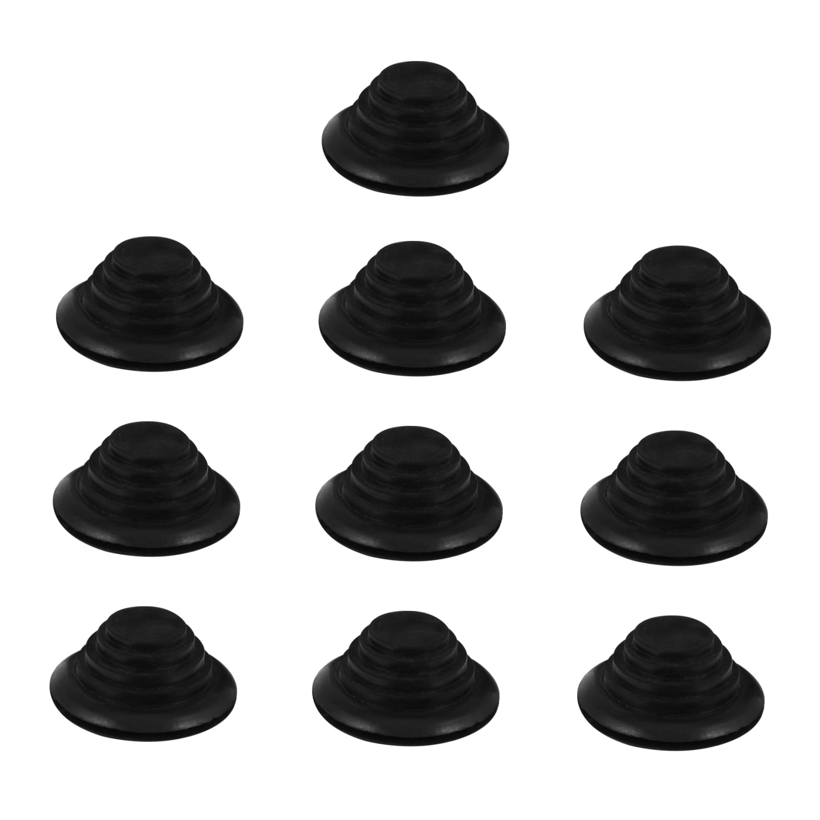 LABSERRON 10Pcs Black Shaped Grommets Rubber Gasket for Electrical Wire Protection in Drill Holes 2.4x2.4in