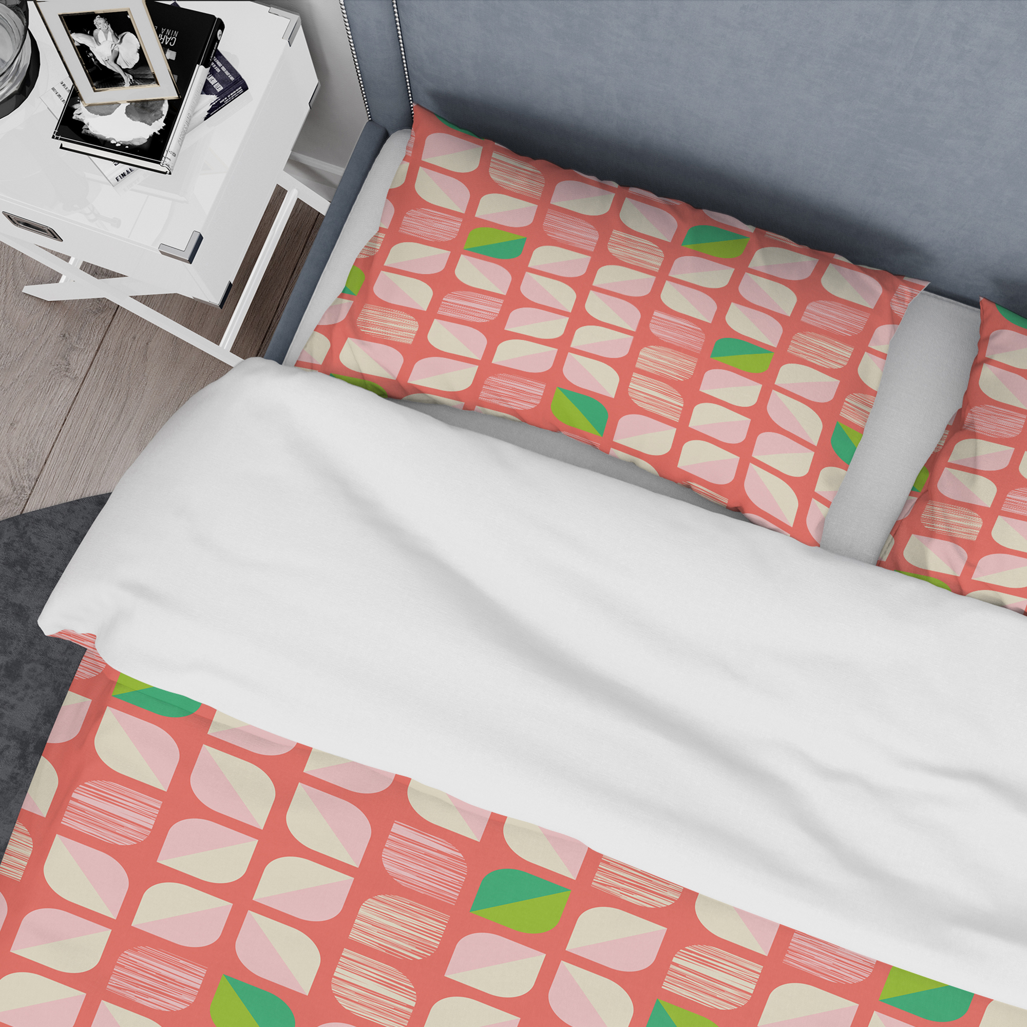 Designart 'Abstract Retro Geometric Pattern VIII' Mid-Century Modern Duvet Cover Set