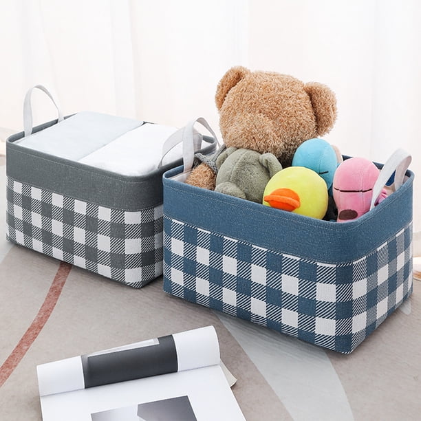 Fiudx Cesta Grande para La Ropa, Almacenamiento Independiente, Gran Capacidad, Asas Reforzadas, Tela Resistente, Ideal para Dormitorio, Hogar Familiar, Tamaño 38 X 27 X 22 Cm