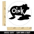 thumbnail image 2 of Pig in Mud Oink Funny Self-Inking Rubber Stamp Ink Stamper - Lime Green Ink - Small 3/4 Inch, 2 of 7