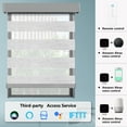 thumbnail image 4 of MING CHEN Smart Motorized Zebra Roller Blinds with Remote, Alexa Automatic Electric Remote Control Blinds,85% Shading Luxury Gray (30"W x 72"H), 4 of 6