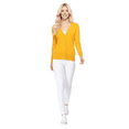 thumbnail image 2 of YEMAK Women's Long Sleeve V-Neck Button Down Soft Knit Cardigan Sweater MK5178-Honey-M, 2 of 5