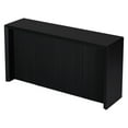 thumbnail image 6 of Acacia Wood Veneer Simple Entryway Table with Wavy Design,Suitable for Study, Entryway, Hallway, Living Room, Foyer (Black), 6 of 9