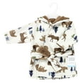 thumbnail image 2 of Hudson Baby Infant Boy Mink with Faux Fur Lining Pool and Beach Robe Cover-ups, Moose Bear, 6-12 Months, 2 of 2