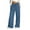 Blue, variant on Bloomae Fashion Womens Oversized Wide Leg Denimn Sweatpants Drawstring Loose Comfy Baggy Straight Leg Track Pants Casual Plain Jeans Joggers with Pockets White S