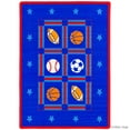 thumbnail image 4 of Allstar Kids / Baby Room Area Rug. Sports. Football. Basketball. Soccer and Baseball. Bright Blue Colors (4' 11" x 6' 11"), 4 of 4