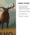 thumbnail image 3 of Idaho, Elk Scene Birch Wood Wall Sign (6x9 Rustic Home Decor, Ready to Hang Art), 3 of 5