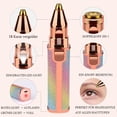 thumbnail image 3 of Afeitadora eléctrica recargable para cejas y recortadora de vello facial para mujer, resistente al agua, con luz LED, 3 of 6