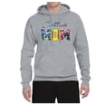 thumbnail image 2 of Wild Bobby, Colorful Softball Mom, Mother's Day, Unisex Graphic Hoodie Sweatshirt, Heather Grey, Medium, 2 of 3