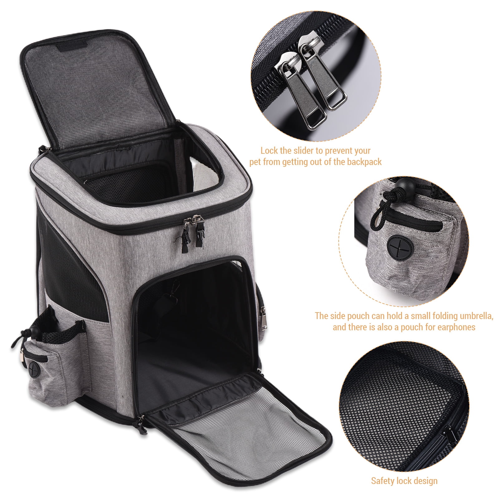 dog backpack carrier Carrying Pet Carrier Backpack for Large Small Cats and Dogs Puppies Safety Features and Cushion Back