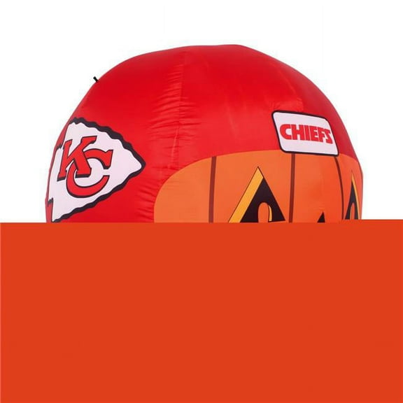 Sporticulture INFLJHKCC 4 ft. NFL Kansas City Chiefs Team Pride Inflatable Jack-O-Helmet