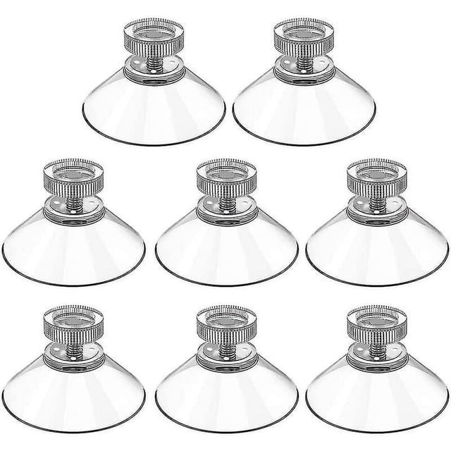 Secure Hold For Your Essentials, Clear Pvc Plastic Suction Cups With Extra Strong Adhesive, Ideal For Smooth Surface Attachment, Heat Or Cold Resistant, 8Pcs Set Included