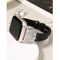 thumbnail image 3 of TOYOUTHS Leather Band Compatible with Apple Watch Band 38/40/41/42/44/45/49mm Ultra 2 Women Dressy Slim Thin Strap with D-Shaped Diamond Metal Buckle Bracelet for iWatch SE Series 9 8 7 6 5 4 3 2 1, 3 of 7