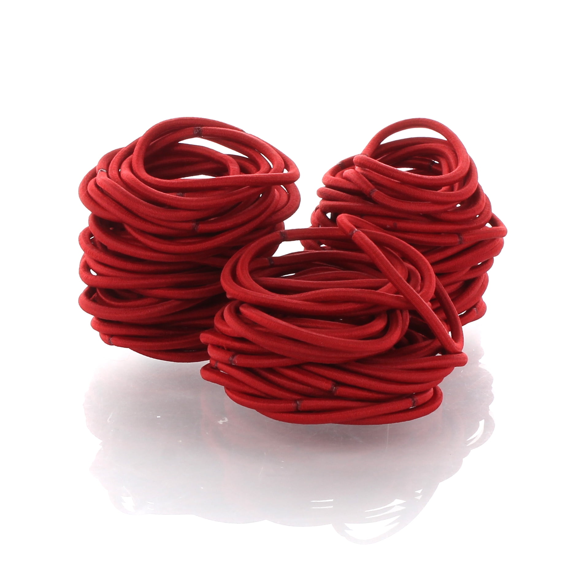 Hair Elastics Hair Ties Professional Grade Ponytail Holders Red 1000 