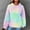 #261-Multicolor, variant on Craaazy Hoodies For Women Waffle Hooded Sweater Long Sleeve Casual Drawstring Tie-dye Pullover Pocket Tops Womens Tops