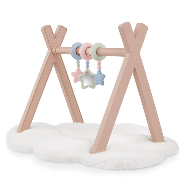 Doll Play Gym LullaBaby con 3 juguetes colgantes para muñecas