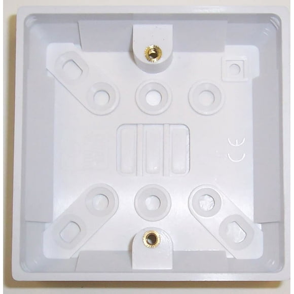 PRO ELEC - 1-Gang White Surface Mount Pattress Box 25mm
