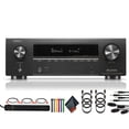 thumbnail image 1 of Denon X-Series AVR-X1800H 7.2-Channel Network A/V Receiver Bundle Including: Surge Protector, 3x RCA Cable, 6X HDMI Cable, 2x Auxiliary Cable, 2x TOSlink Cable, Cable Ties, Cleaning Kit, 1 of 7