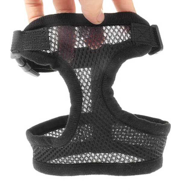 Arnés reflectante para collar de perro y gato chaleco de malla para mascotas ropa para entrenamiento (negro S) JShteea Libre de BPA