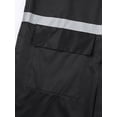 thumbnail image 3 of Sxiwei Men's Hooded Raincoats Reflective Stripes Hi Vis Safety Rain Gear Mesh Lining Rain Jackets Black XL/175, 3 of 7