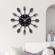 thumbnail image 1 of Reloj de pared creativo perfecl de Acero inoxidable decorativo silencioso negro, 1 of 8