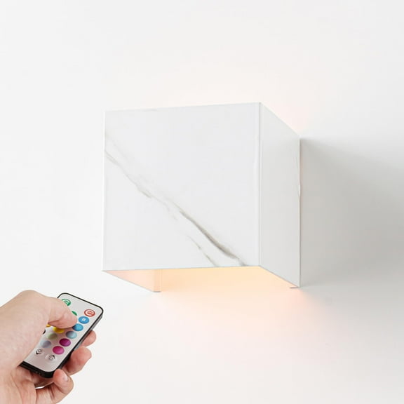 Kiven Battery Operated Wall Sconces with Remote Control,Rechargeable Wall Lamp LED Indoor Up and Down,1-Light Dimmable Wall Lighting for Living Room Bedside Decor BD3073