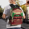 thumbnail image 5 of Yield Christmas Vintage Red Truck Print Backpack for Women Men, Lightweight Casual Travel Daypack, Classic Basic College Backpack, Middle School Bag, 5 of 5