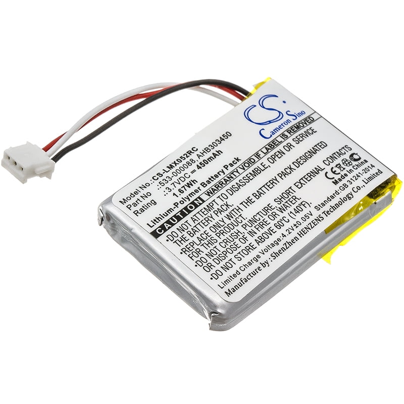 Replacement Battery for Logitech 3.7v 450mAh / 1.67Wh Wireless Mouse
