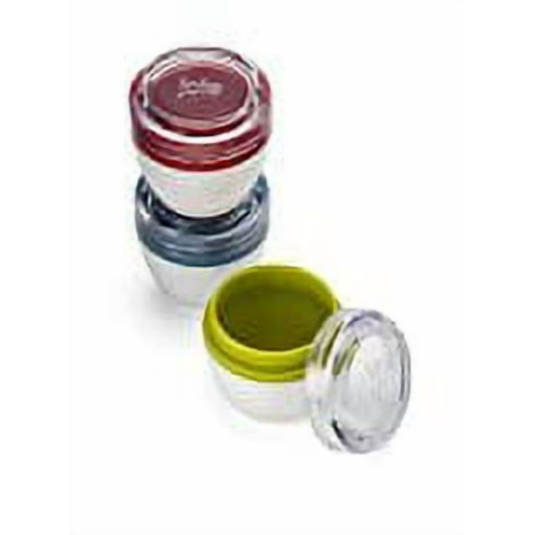 ★未使用★Cooking Joie 調味料ケース フード付 3型 Joie Multicolor BPA-Free Small Snack Dressing Containers (3 Count