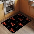thumbnail image 3 of Red Shrimp 2'x3' Washable Rug, Black Modern Art Coastal Nautical Non-Slip Soft Doormat Area Rugs for Entrance Bathroom Bedsides, StainResistant Carpet for Kitchen Bedroom, Entryway Floor Mat, 3 of 9