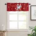 thumbnail image 7 of Black Santa Claus Merry Christmas Kitchen Curtains and Valances Set, Xmas Snowflake Red Rod Pocket Window Valance 18 Inch Window Curtain Panels for Living Room Bedroom Laundry, 27.5x36in, 3 Pieces, 7 of 7