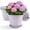 Purple, variant on FIASON 6 Pack 8 Inch Pink Embossed Plastic Plant Pots, Vine Pattern Flower Planters with Drainage Holes and Saucers, Indoor Outdoor Decorative Plant Pots