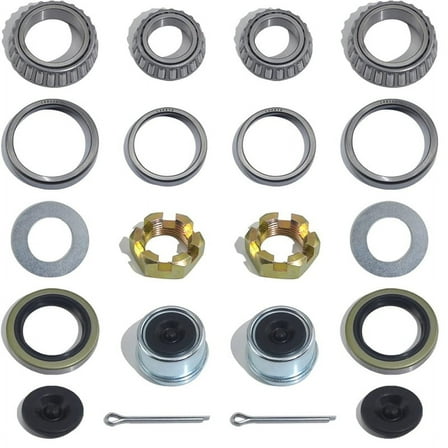 2 Sets 3500 LB Boat Trailer Axle Bearing Kits, L68149 L44649 171255TB/10-19 Grease Seals