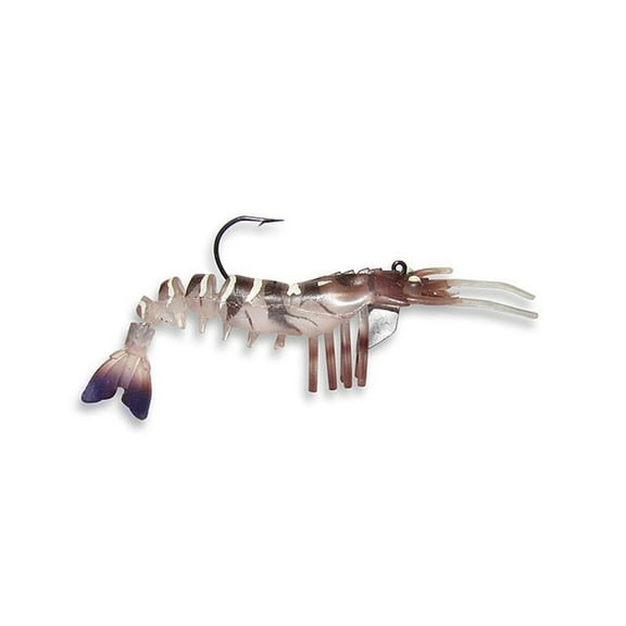 Egret Baits Vudu Shrimp 35" Soft Plastic Fishing Lures for Trout with Popping Cork, 2-Count