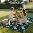 thumbnail image 4 of Blue Summer Botanical Outdoor Rug for Patio/Deck/Porch, Non-Slip Large Area Rug 5 x 7 Ft, Green Spring Floral Birds Farmhouse Indoor Outdoor Rugs Washable Area Rugs, Camping Rug Carpet Runner, 4 of 8