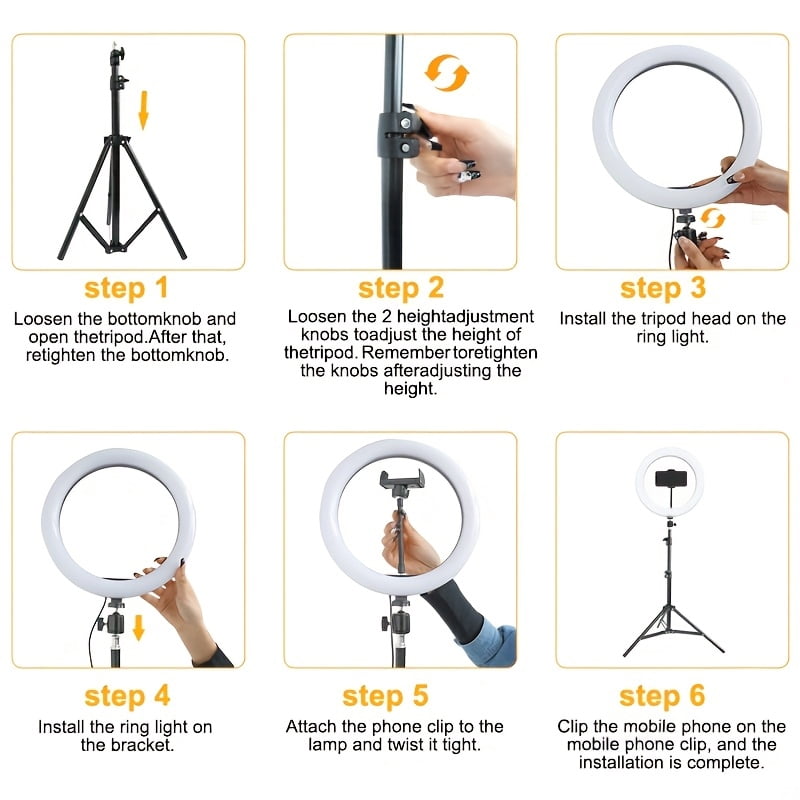 10-inch Ring Light with Stand, LED Ring Light And Phone Holder, Suitable for Smartphone Camera Photography, Live Streaming, Selfies, Studio Photo And Video Recording