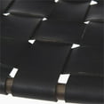 thumbnail image 5 of Maklaine 26" Black Woven Leather with Metal Frame Stool, 5 of 9