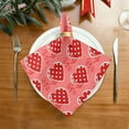 thumbnail image 2 of GZHJMY Valentine's Day Heart Cloth Napkins Set of 1, Reusable Washable Oversized Table Napkins for Family Wedding Dinner Party Home Decor, 20 Inch Decorative Washcloths, 2 of 7