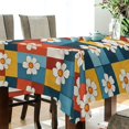 thumbnail image 5 of Yayeee Tablecloths 54" x 72" Rectangle Wrinkle Resistant Party Table Cover, Yellow Checkered Daisy, 5 of 8