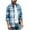 zb-Blue, variant on YFNNUP Mens Flannel Shirts Long Sleeve Plaid Shirt Jacket Casual Button Down Shirt with Pockets Purple S