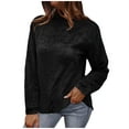 thumbnail image 1 of CEHVOM Mode Femmes Hiver Manches Longues Chandail Col en V Décontracté Chandail Tops Liquidation, 1 of 8