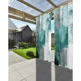 thumbnail image 3 of nqOlkjepod Outdoor Curtains for Patio Waterproof, Turquoise Ombre Outdoor Privacy Panels Grommet, Modern Abstract Mottled Texture Art Blackout Outside Curtains for Porch/Cabana 54"x84", 2 Panels, 3 of 8