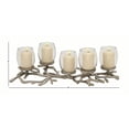 thumbnail image 3 of Decmode Coastal 6 X 19 Inch Aluminum Candle Holder With Coral-Inspired Stand, 3 of 3