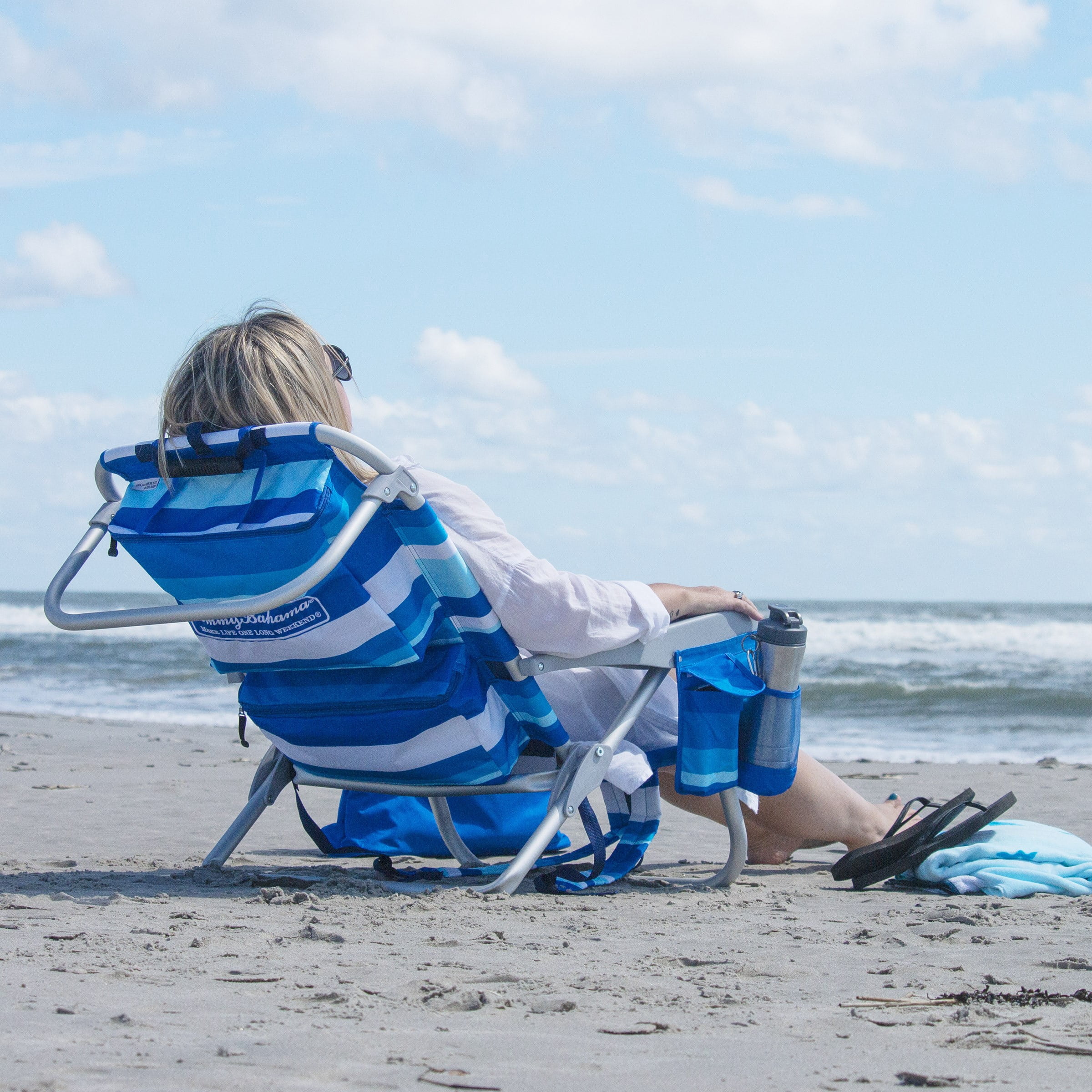 Tommy Bahama Beach Chair 2-pack Blue Stripes