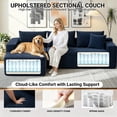 thumbnail image 6 of Aukfa 96" Cloud Sectional Sofa Deep Seat Boneless Couch Modular L-Shaped Couch, Right Chaise Corduroy Sofa for Living Room, Blue, 6 of 9